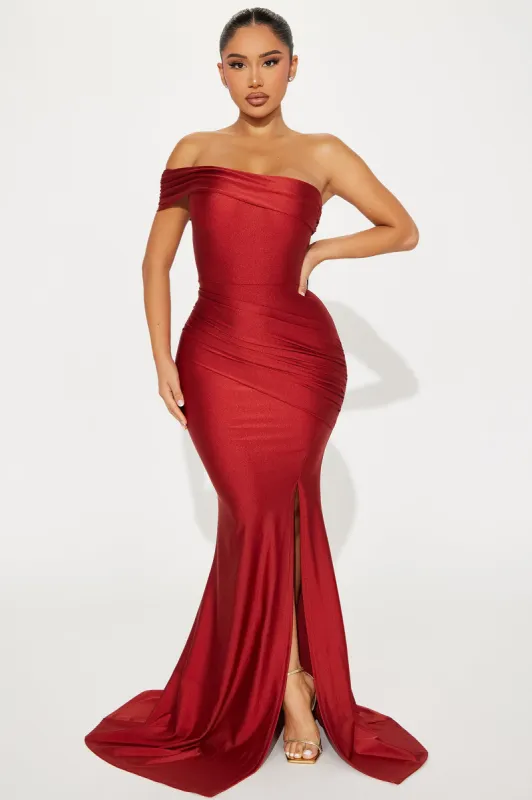 Save A Dance Maxi Dress - Rust sold by Fashion Nova