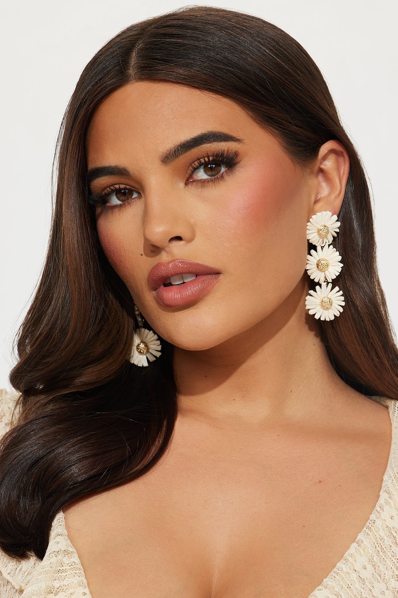 In The Flower Fields Earrings - Ivory sold by Fashion Nova product image thumbnail 2