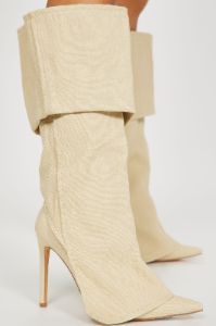 Bringing The Style Knee High Boots - Cream sold by Fashion Nova