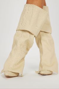Bringing The Style Knee High Boots - Cream sold by Fashion Nova