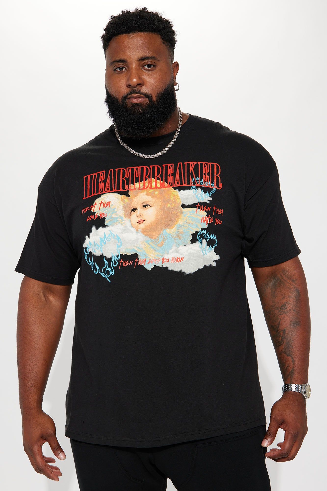 Love Hate Love Short Sleeve Tee - Black sold by Fashion Nova product image thumbnail 2