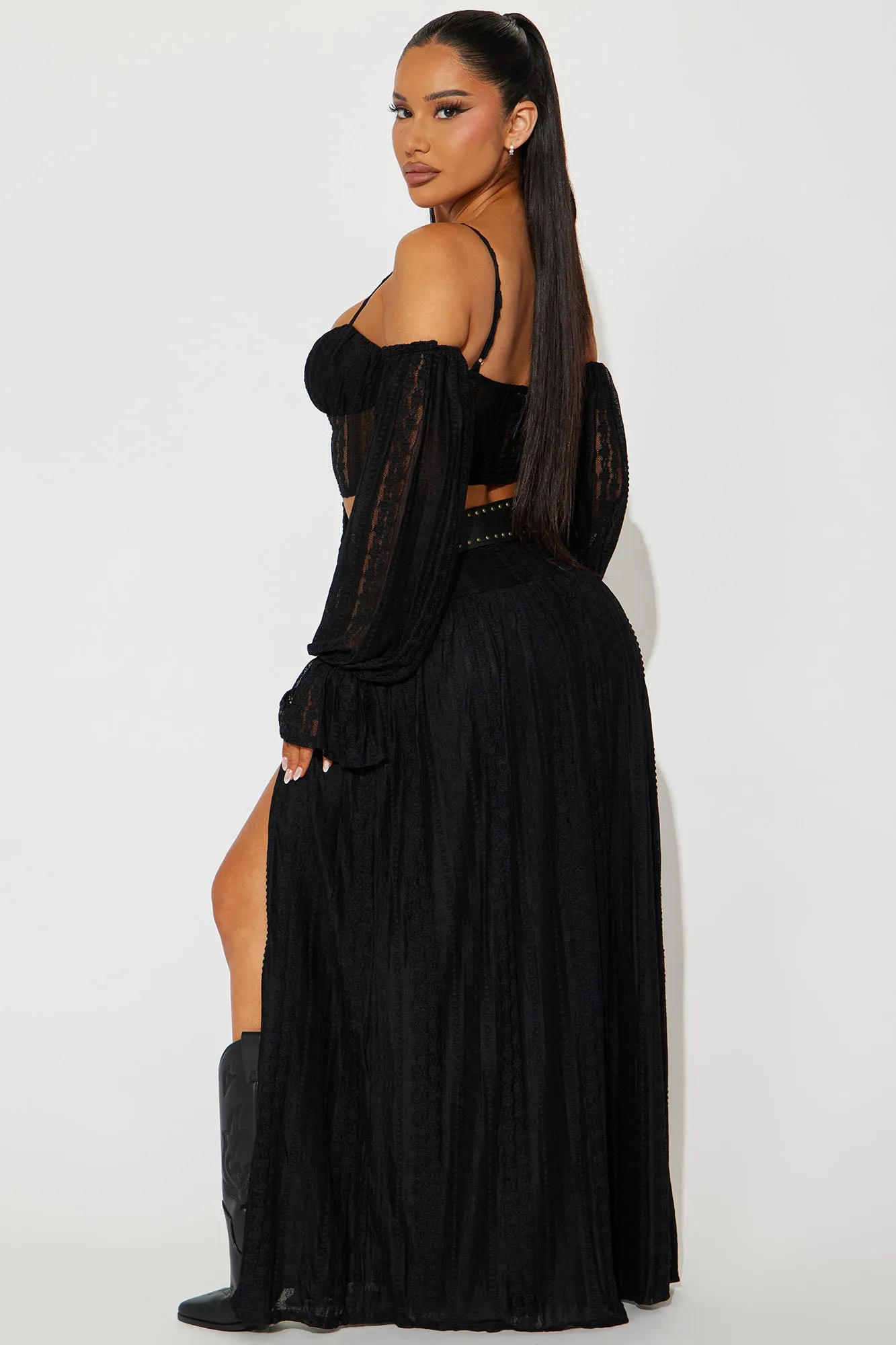 Bella Jean Lace Maxi Skirt Set - Black sold by Fashion Nova product image thumbnail 3