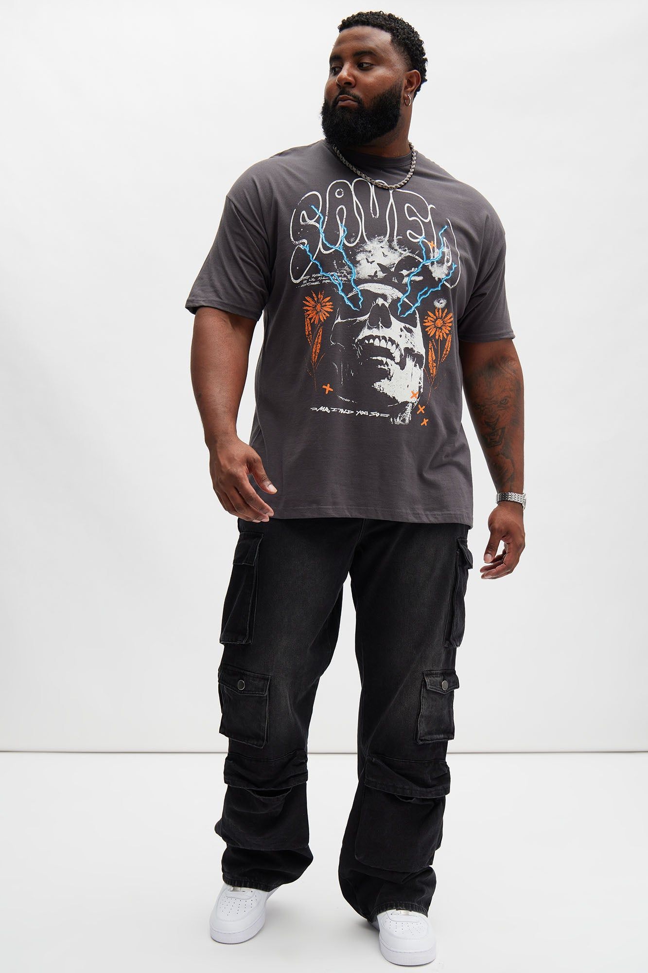 Saved Savage Short Sleeve Tee - Charcoal sold by Fashion Nova product image thumbnail 5