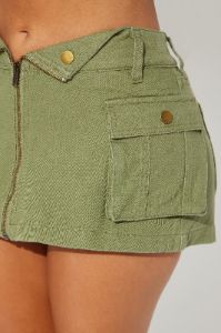 Show You Around Foldover Skort - Olive sold by Fashion Nova