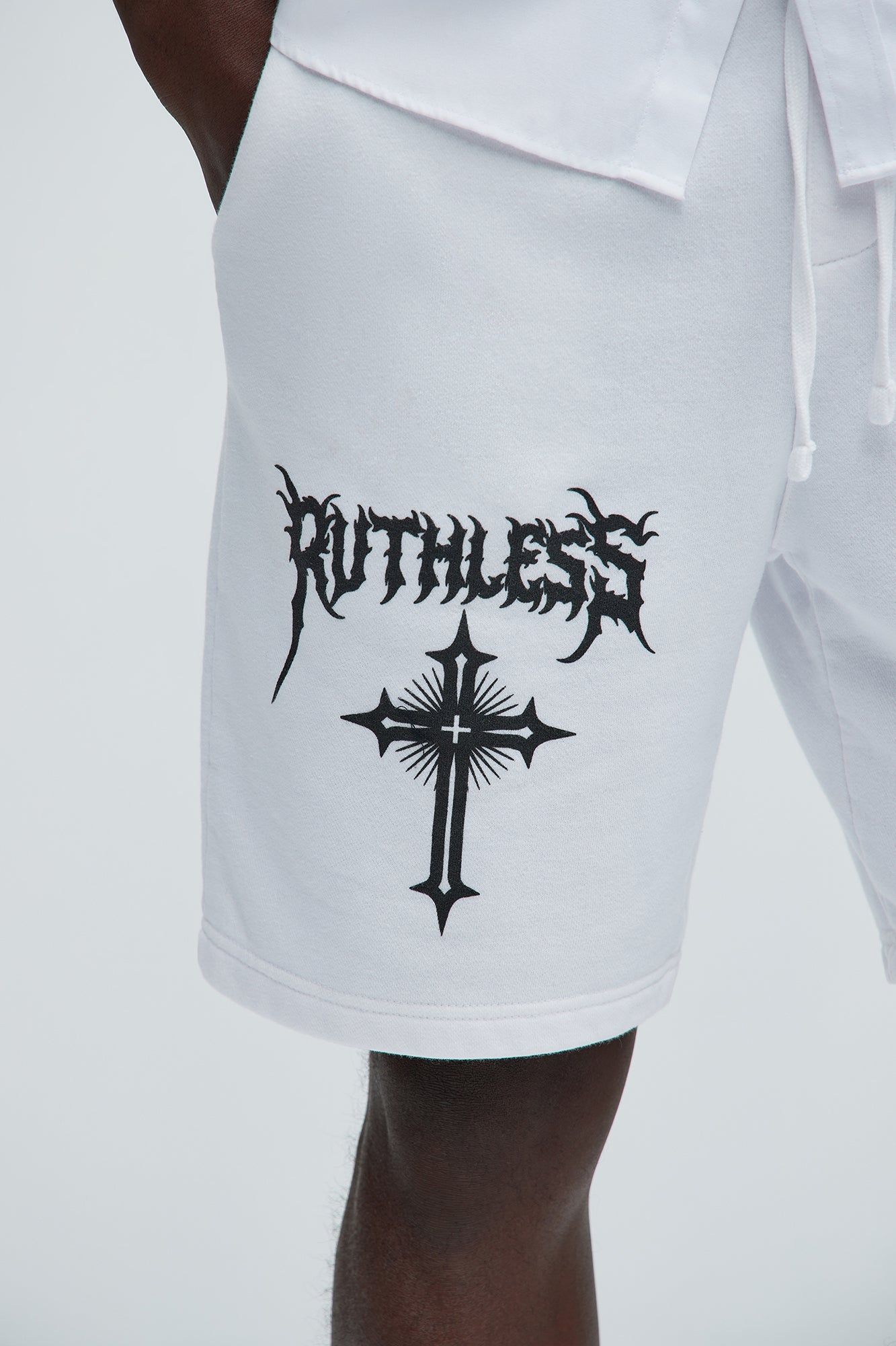 Righteous And Ruthless Sweatshort - White sold by Fashion Nova product image thumbnail 4