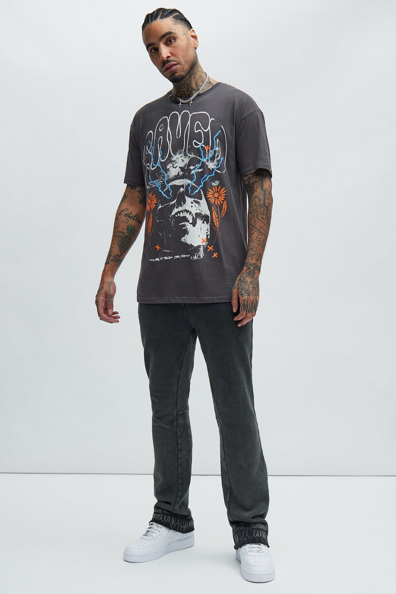 Saved Savage Short Sleeve Tee - Charcoal sold by Fashion Nova product image thumbnail 2