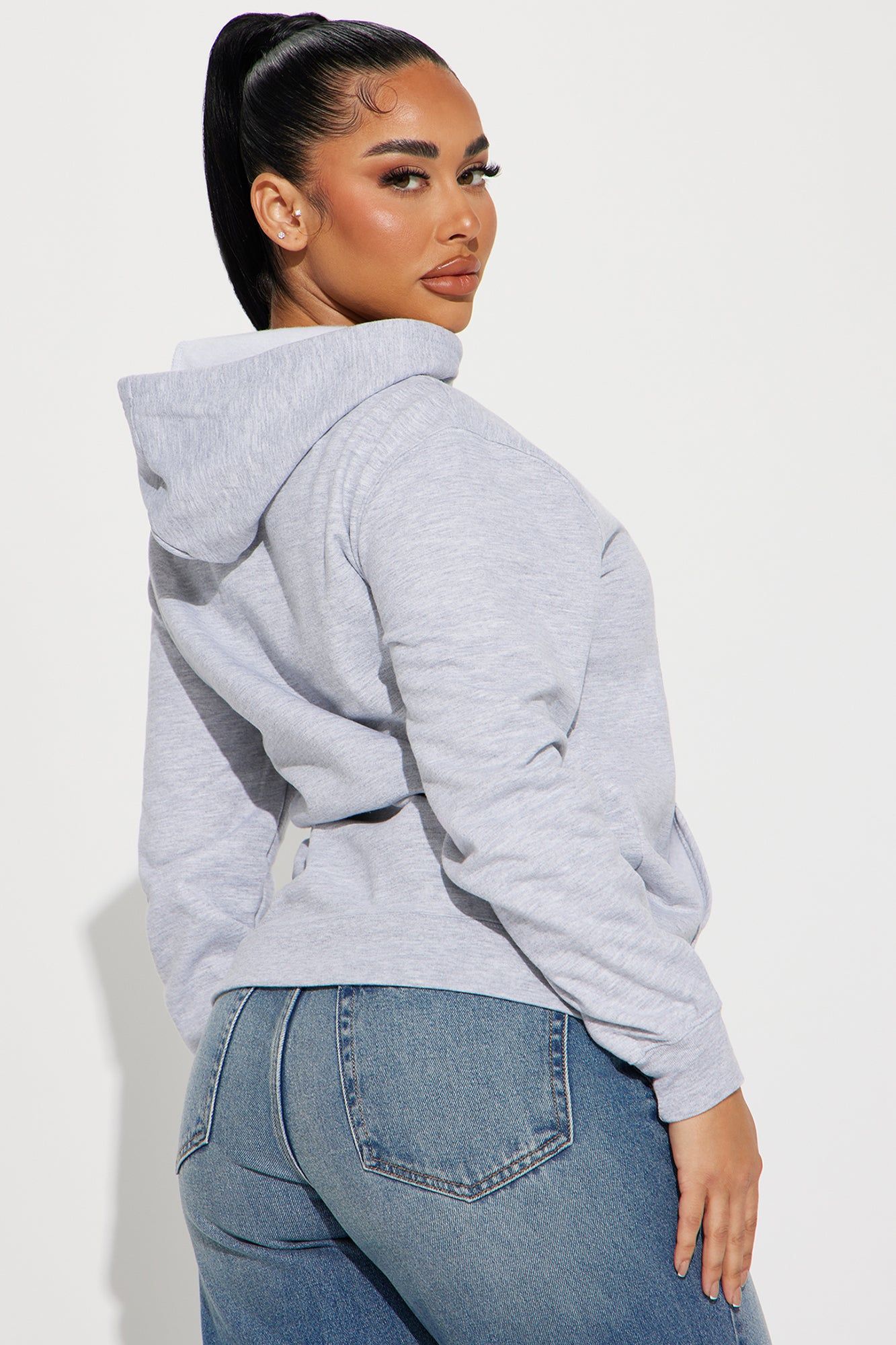 Minnie Mouse Crochet Patch Hoodie - Heather Grey sold by Fashion Nova product image thumbnail 4