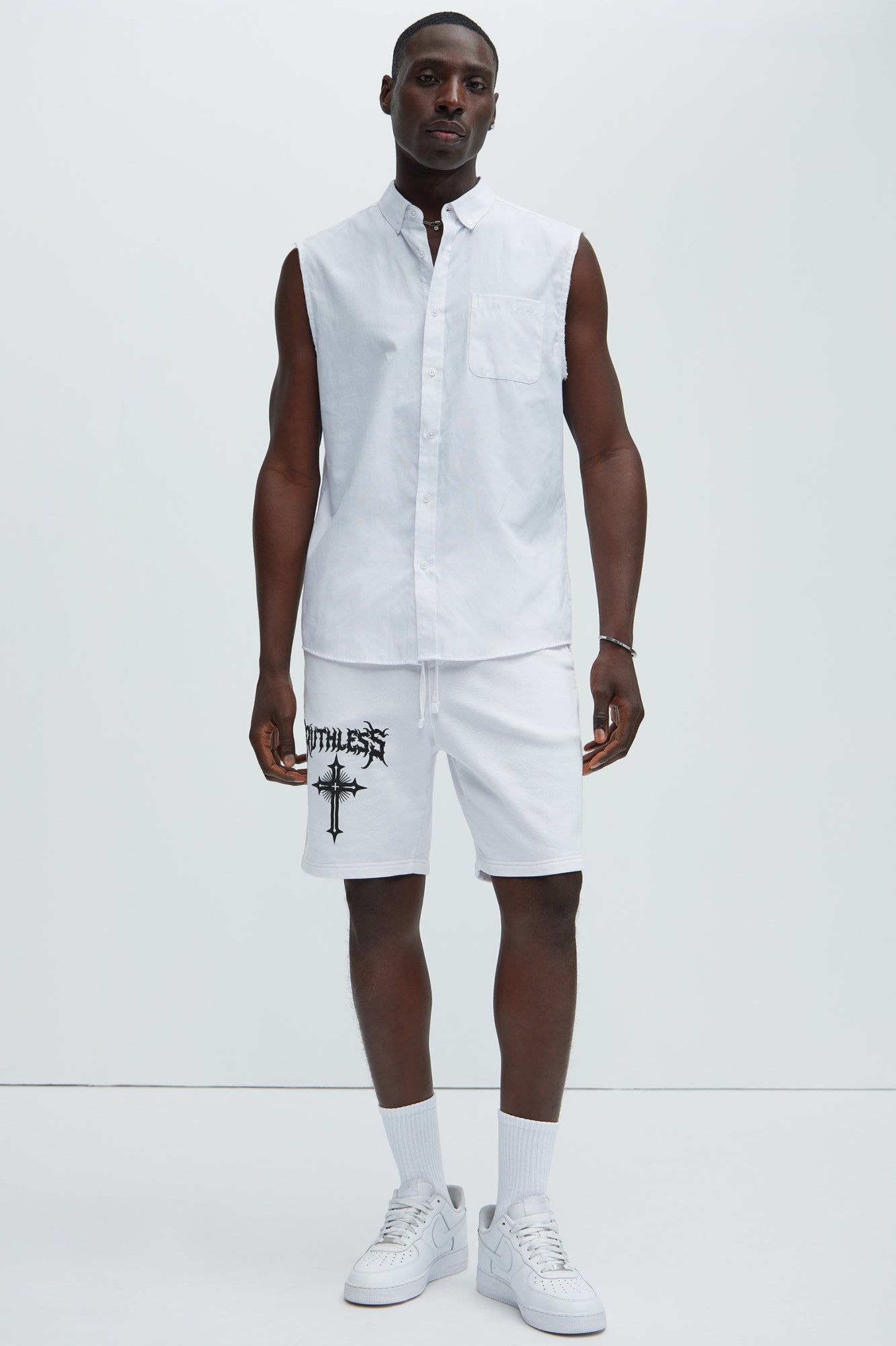 Righteous And Ruthless Sweatshort - White sold by Fashion Nova product image thumbnail 2