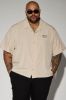 Saints Social Club Button Up Shirt - Ivory sold by Fashion Nova