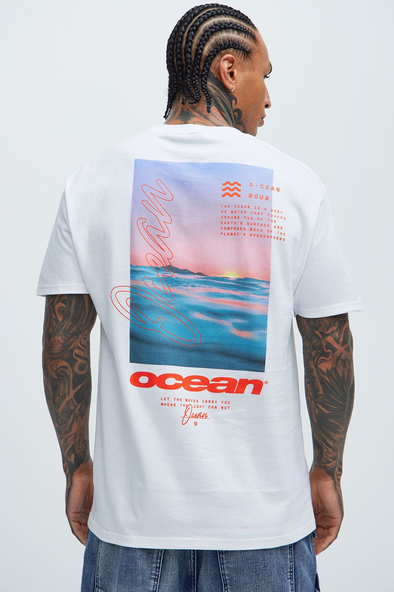 Ocean Current Short Sleeve Tee - White sold by Fashion Nova product image thumbnail 4