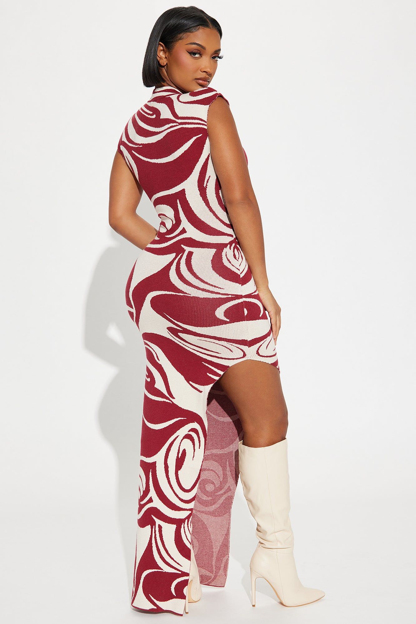 Abstract Moment Maxi Dress - Red/combo sold by Fashion Nova product image thumbnail 3