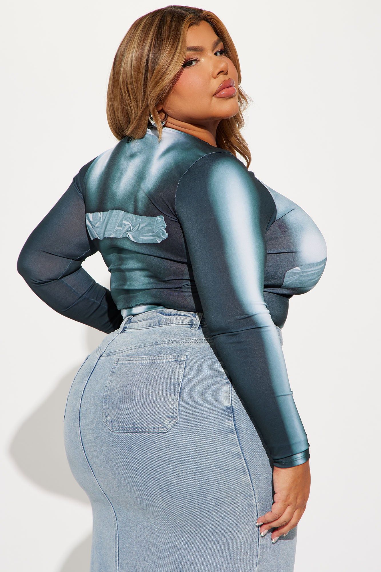 Just For Fun Bodysuit - Green/combo sold by Fashion Nova product image thumbnail 8