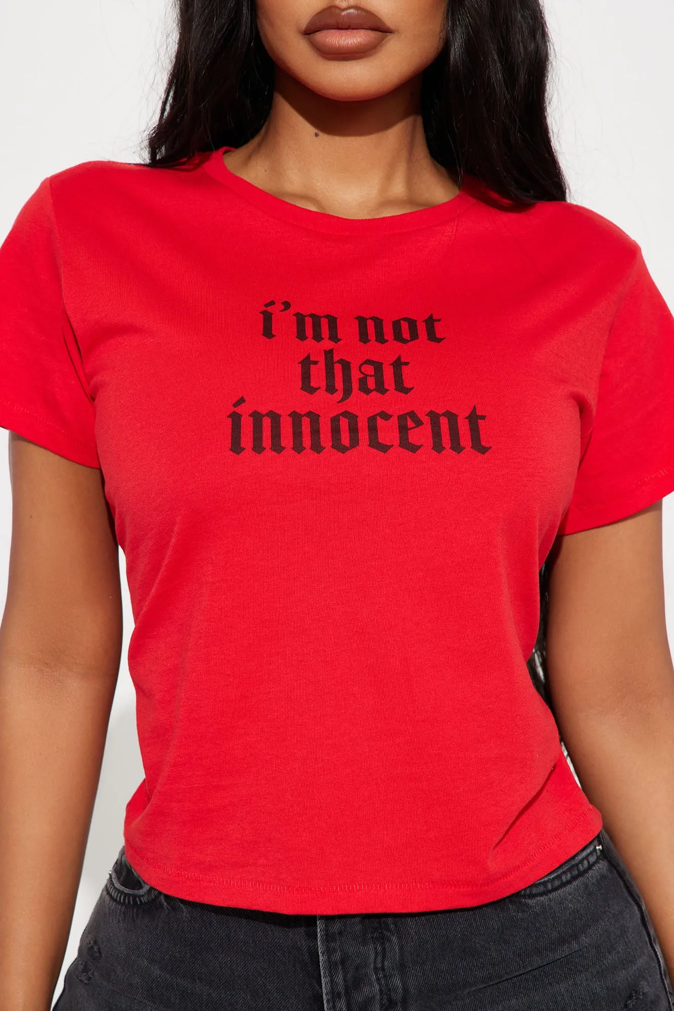 Not That Innocent Tee - Red sold by Fashion Nova product image thumbnail 3