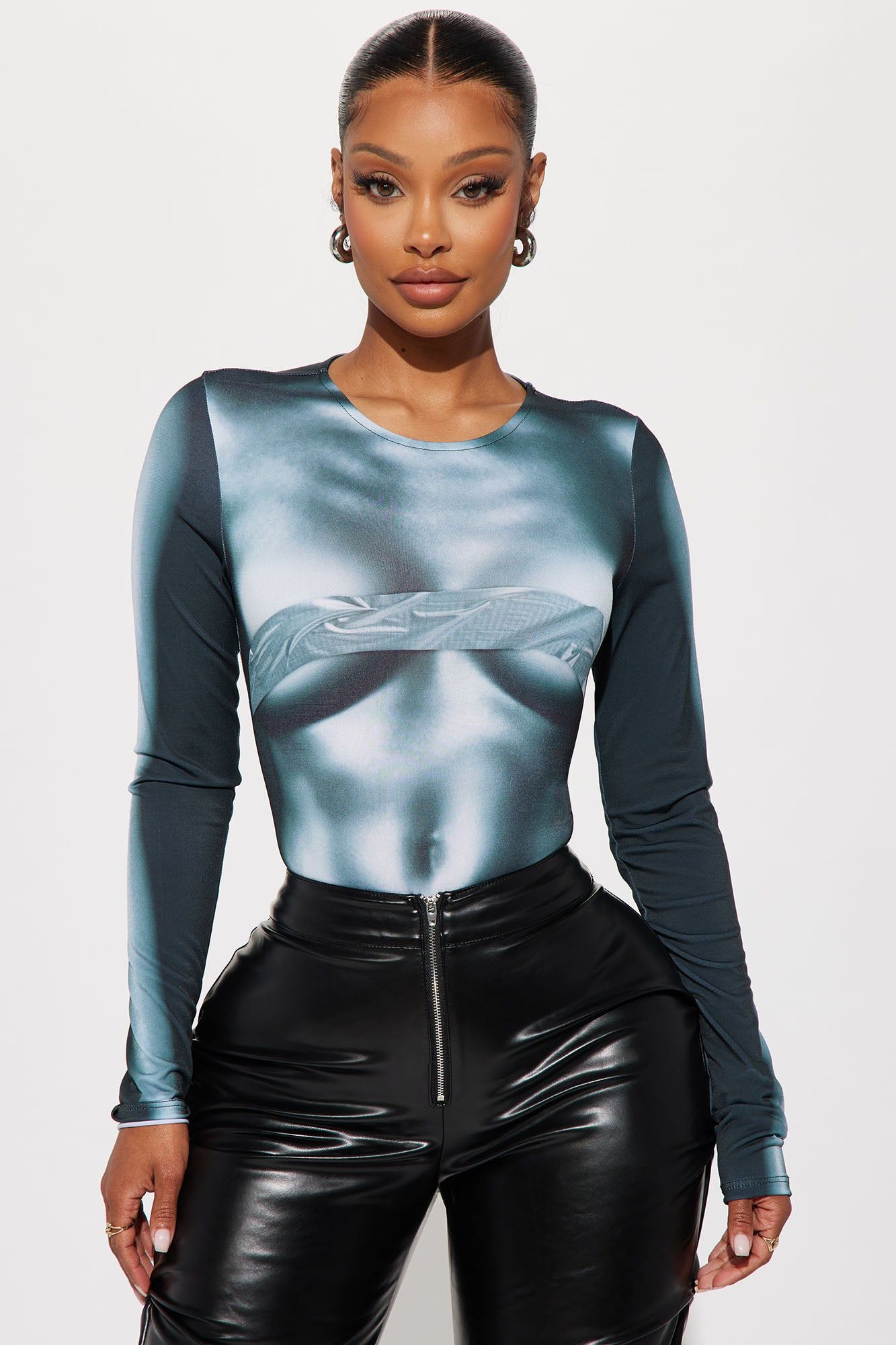 Just For Fun Bodysuit - Green/combo sold by Fashion Nova product image thumbnail 3