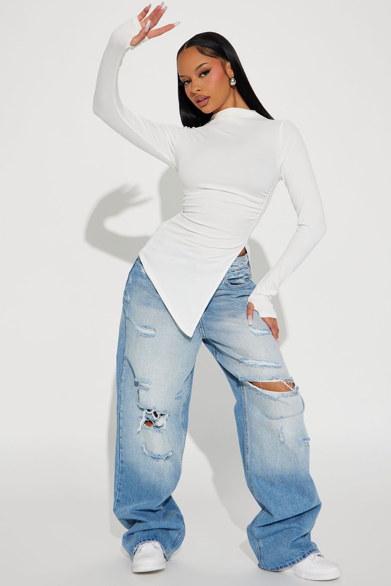 Harmony Ribbed Top - Ivory sold by Fashion Nova product image thumbnail 2