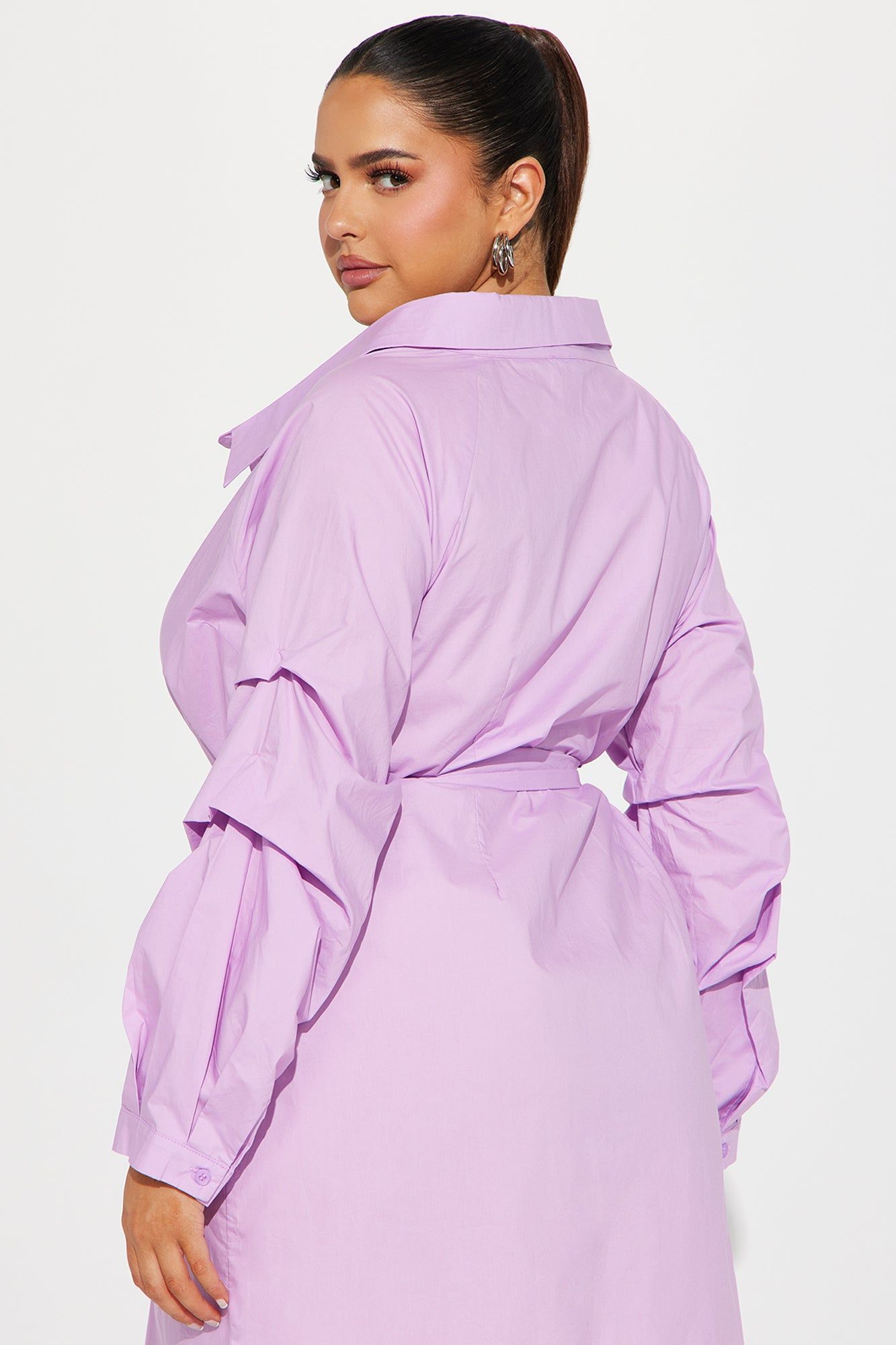 Isabel Shirt Mini Dress - Lilac sold by Fashion Nova product image thumbnail 6
