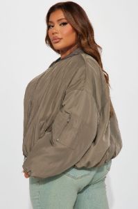 Courtside Cutie Bomber - Taupe sold by Fashion Nova