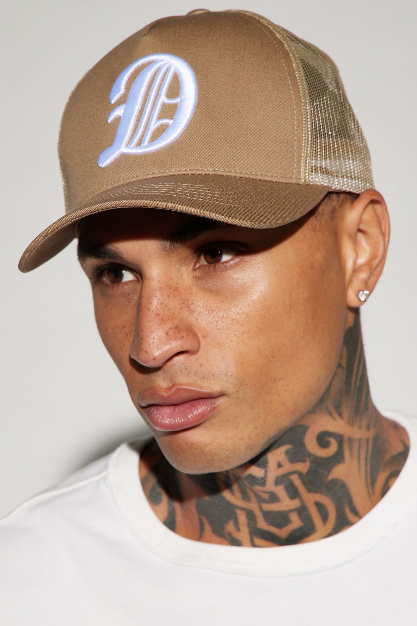 Detroit Twill Trucker Hat - Tan sold by Fashion Nova