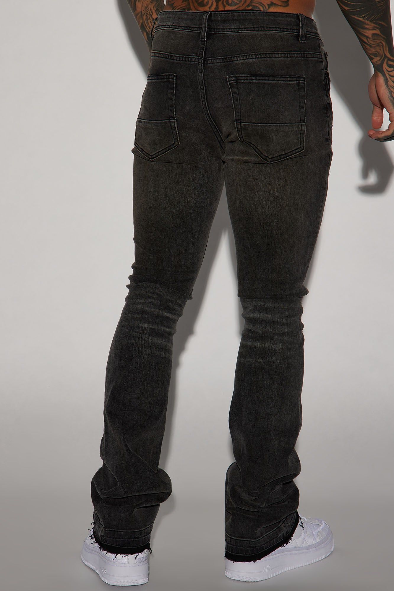 Put Me On Stacked Skinny Flare Jeans - Black Wash sold by Fashion Nova product image thumbnail 5