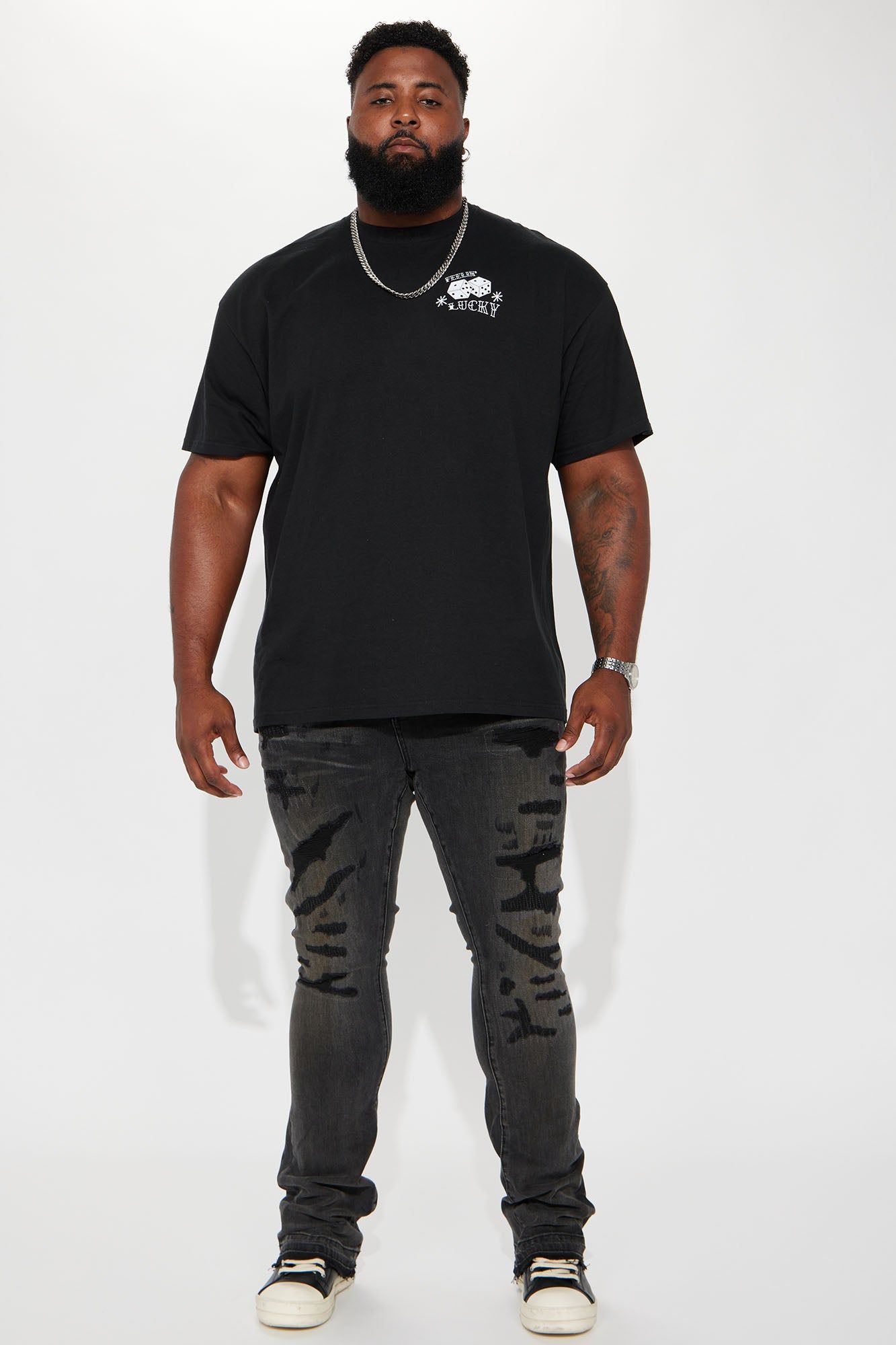 Put Me On Stacked Skinny Flare Jeans - Black Wash sold by Fashion Nova product image thumbnail 6