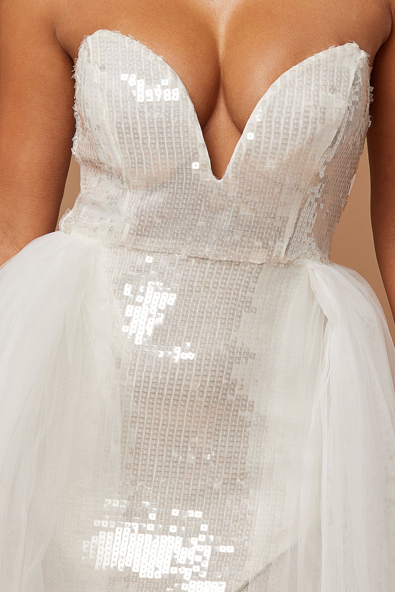 London Sequin Gown - White sold by Fashion Nova product image thumbnail 3