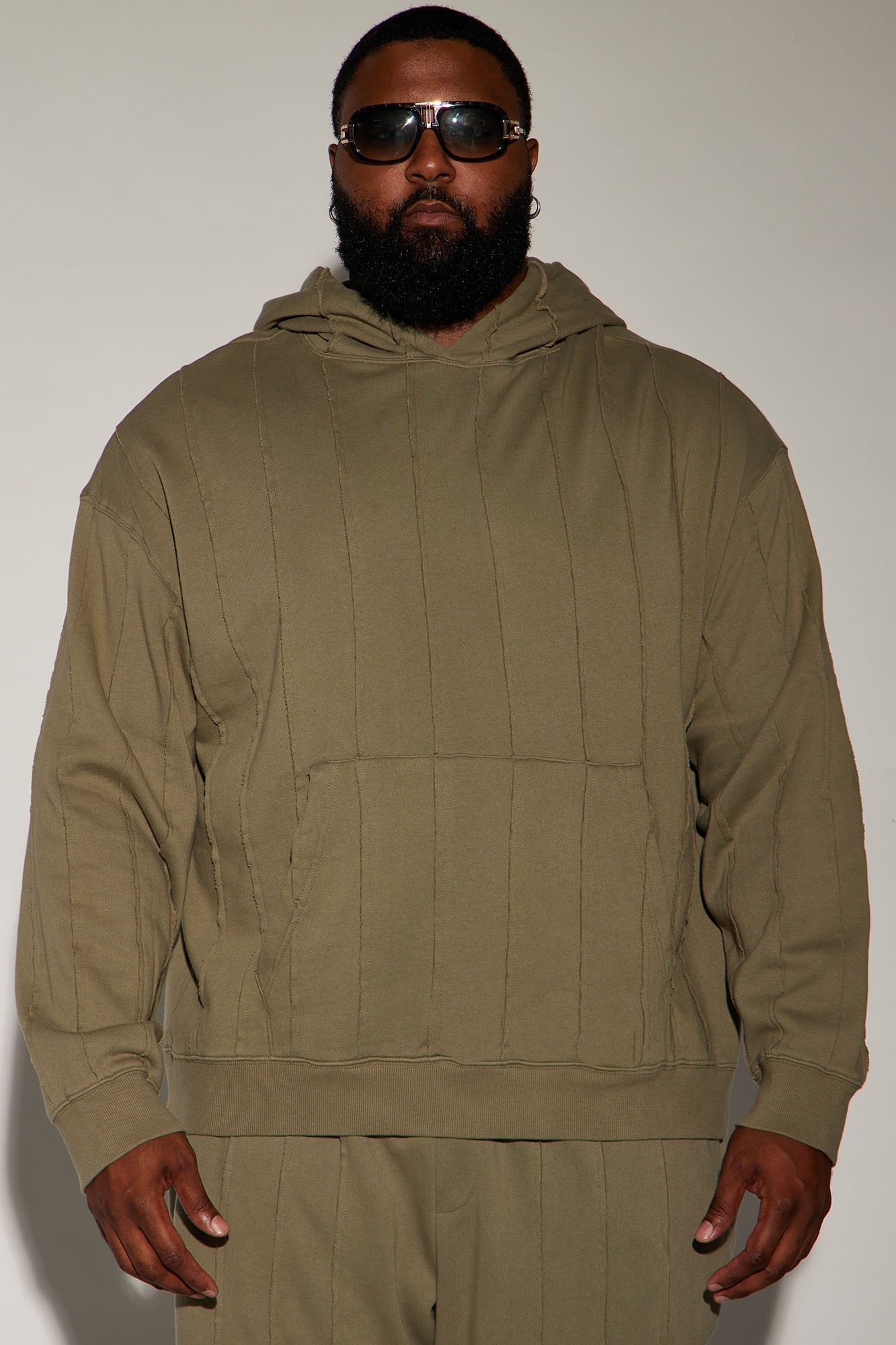 Tyson Row Down Hoodie - Olive sold by Fashion Nova product image thumbnail 5