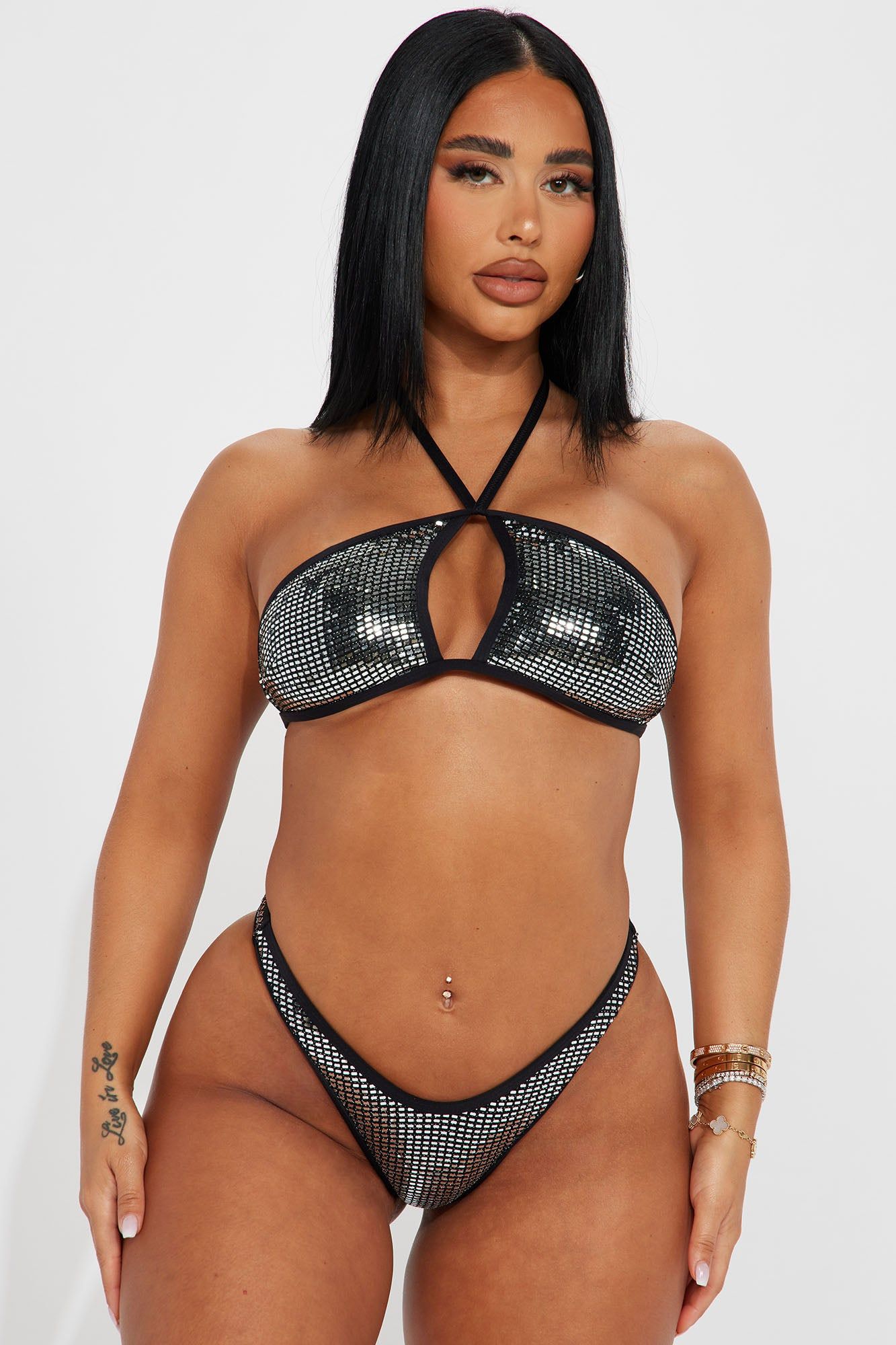 Dancing In The Sand 3 Piece Sunsuit - Silver sold by Fashion Nova product image thumbnail 2