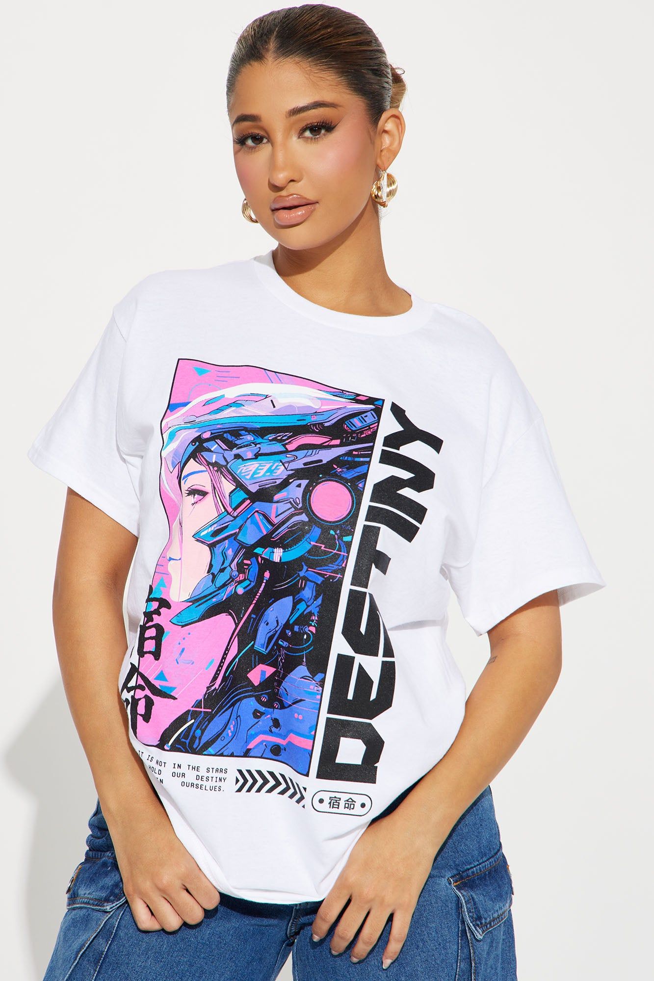 Destiny Graphic Tee - White sold by Fashion Nova