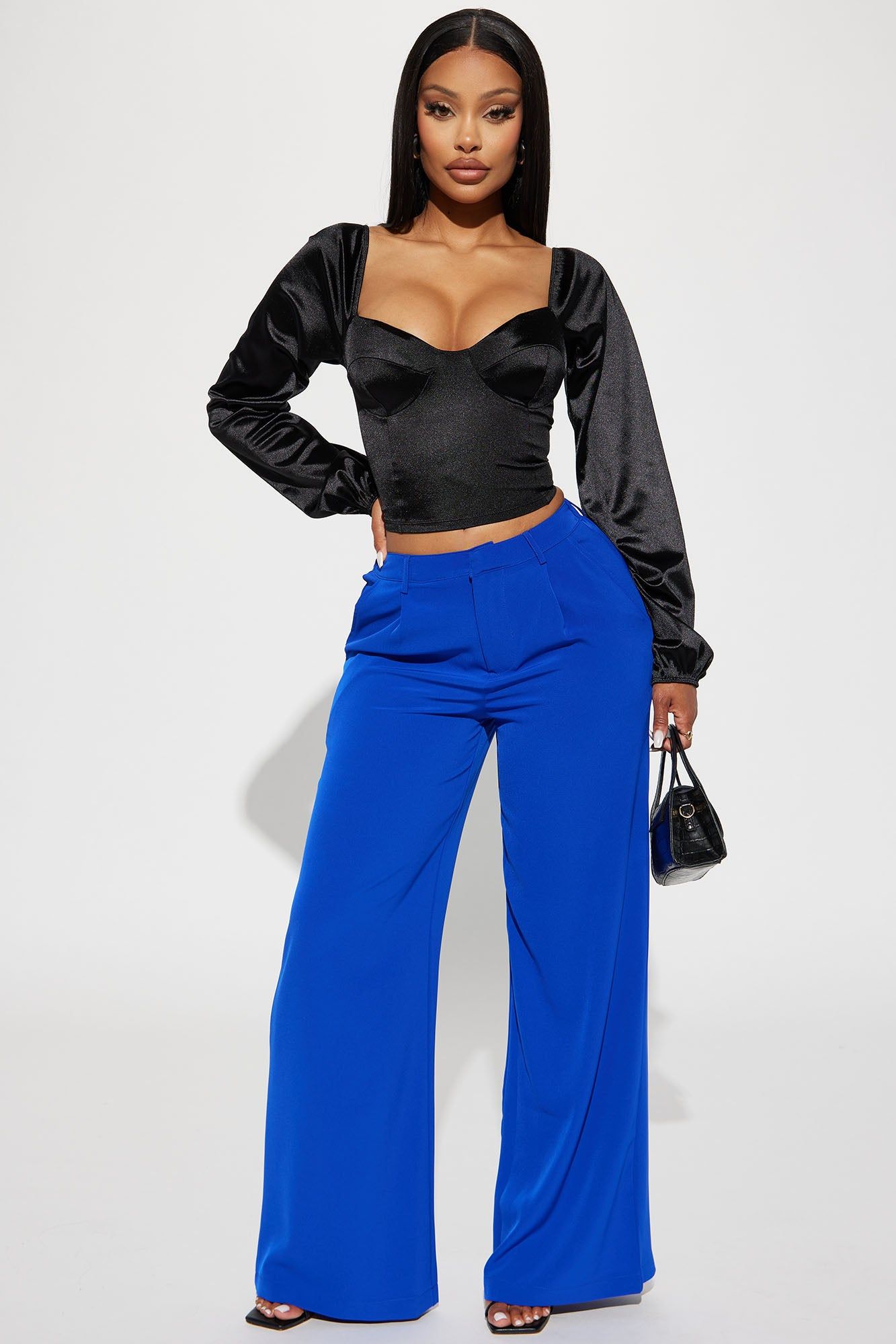 Brielle Satin Top - Black sold by Fashion Nova product image thumbnail 2