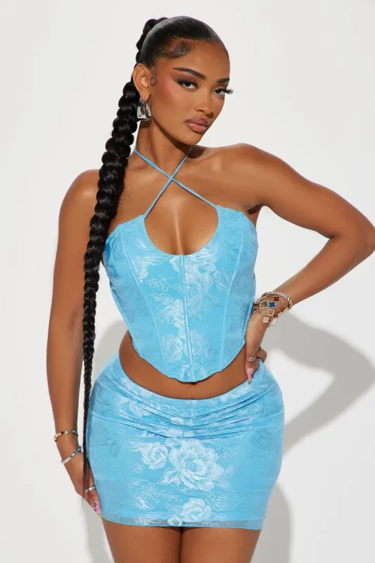 Find Me In Wonderland Skirt Set - Blue sold by Fashion Nova