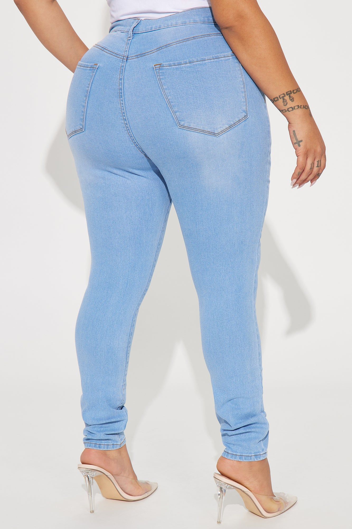 Show It Off Stretch Skinny Jean - Light Wash sold by Fashion Nova product image thumbnail 6