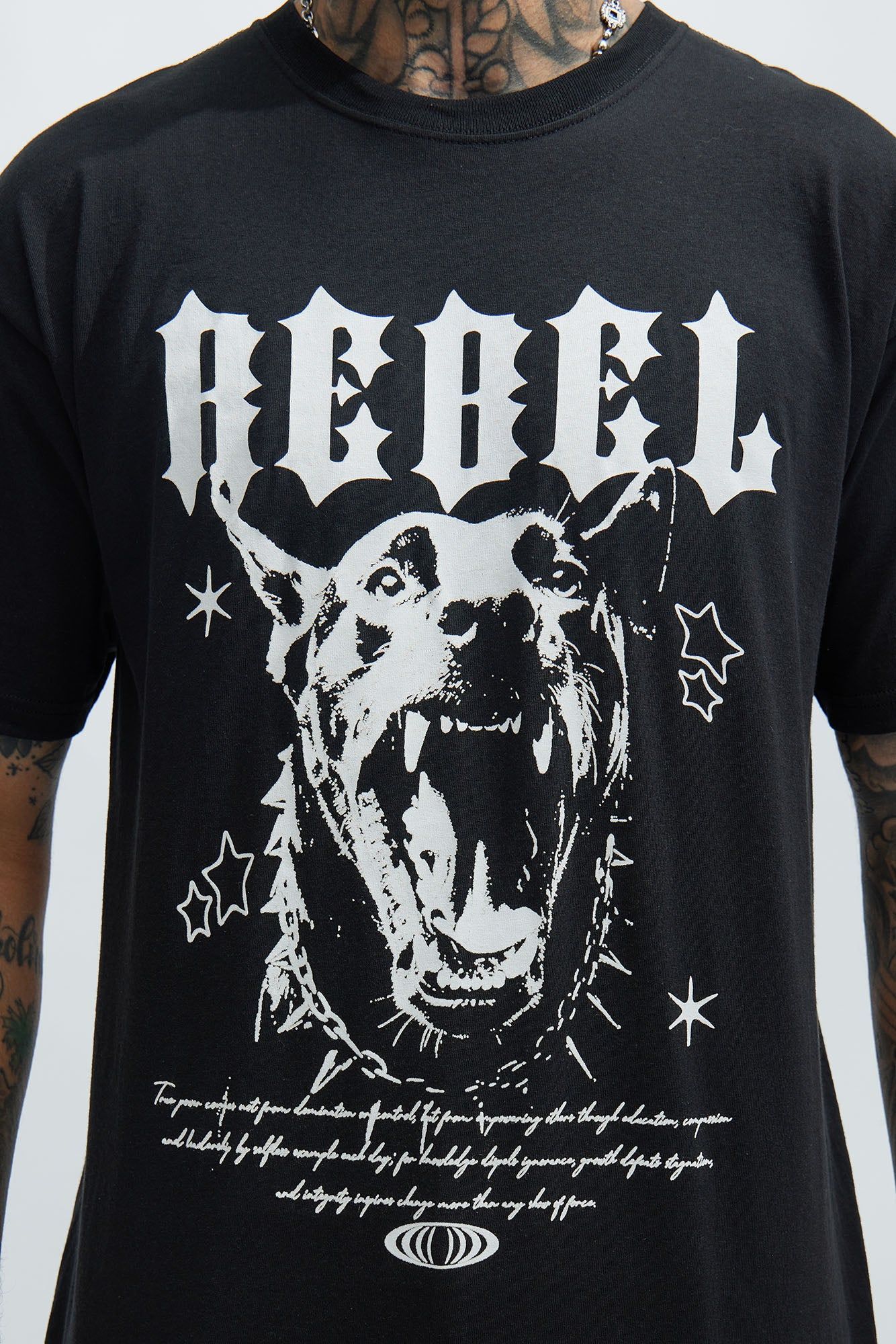 Rebel To Prevail Short Sleeve Tee - Black sold by Fashion Nova product image thumbnail 3