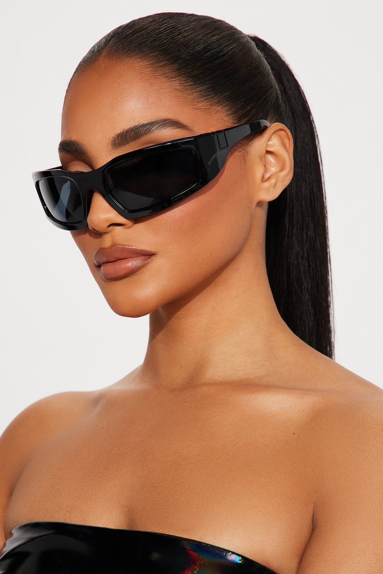 Any Day Any Time Sunglasses - Black sold by Fashion Nova