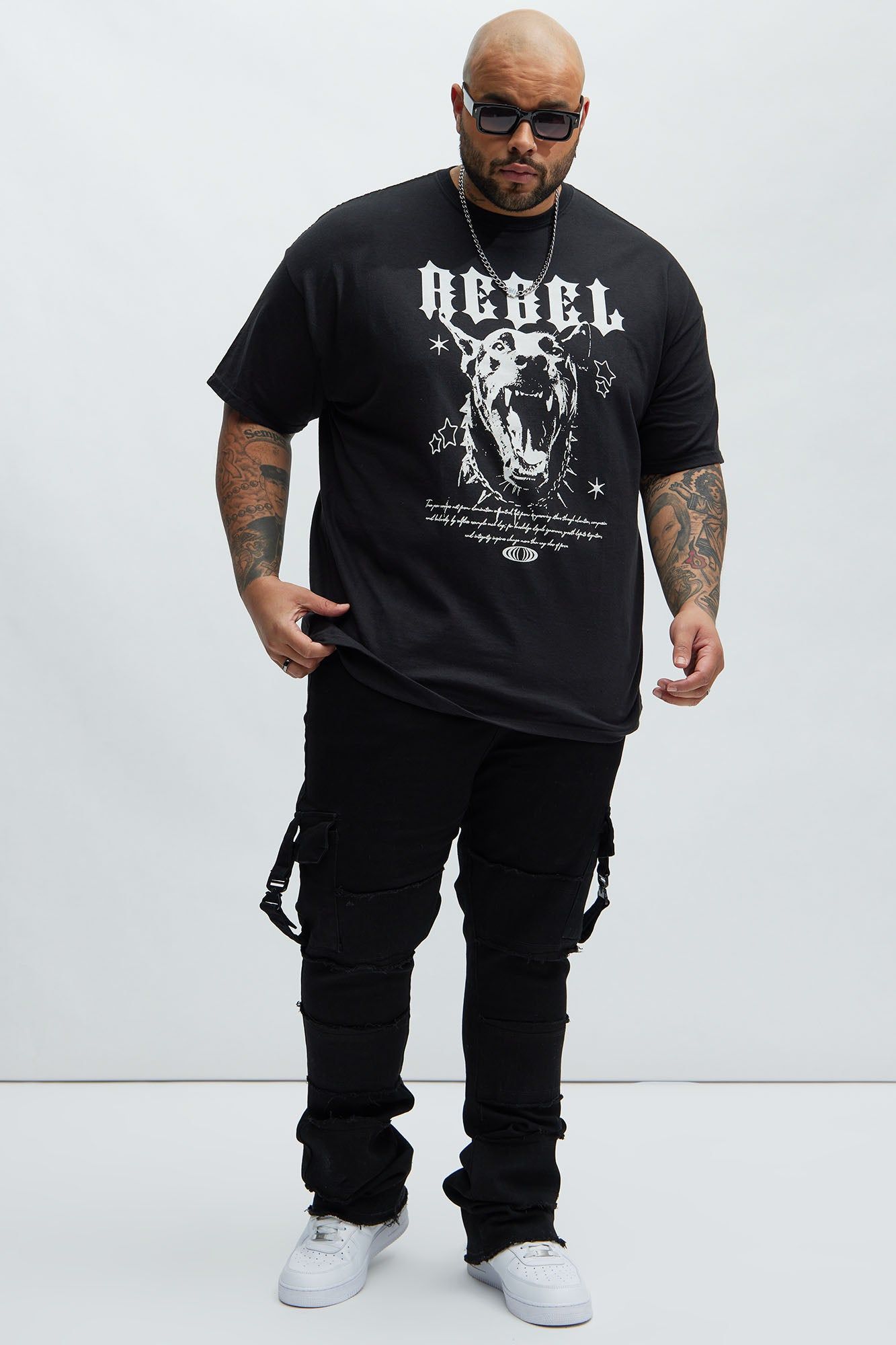 Rebel To Prevail Short Sleeve Tee - Black sold by Fashion Nova product image thumbnail 5