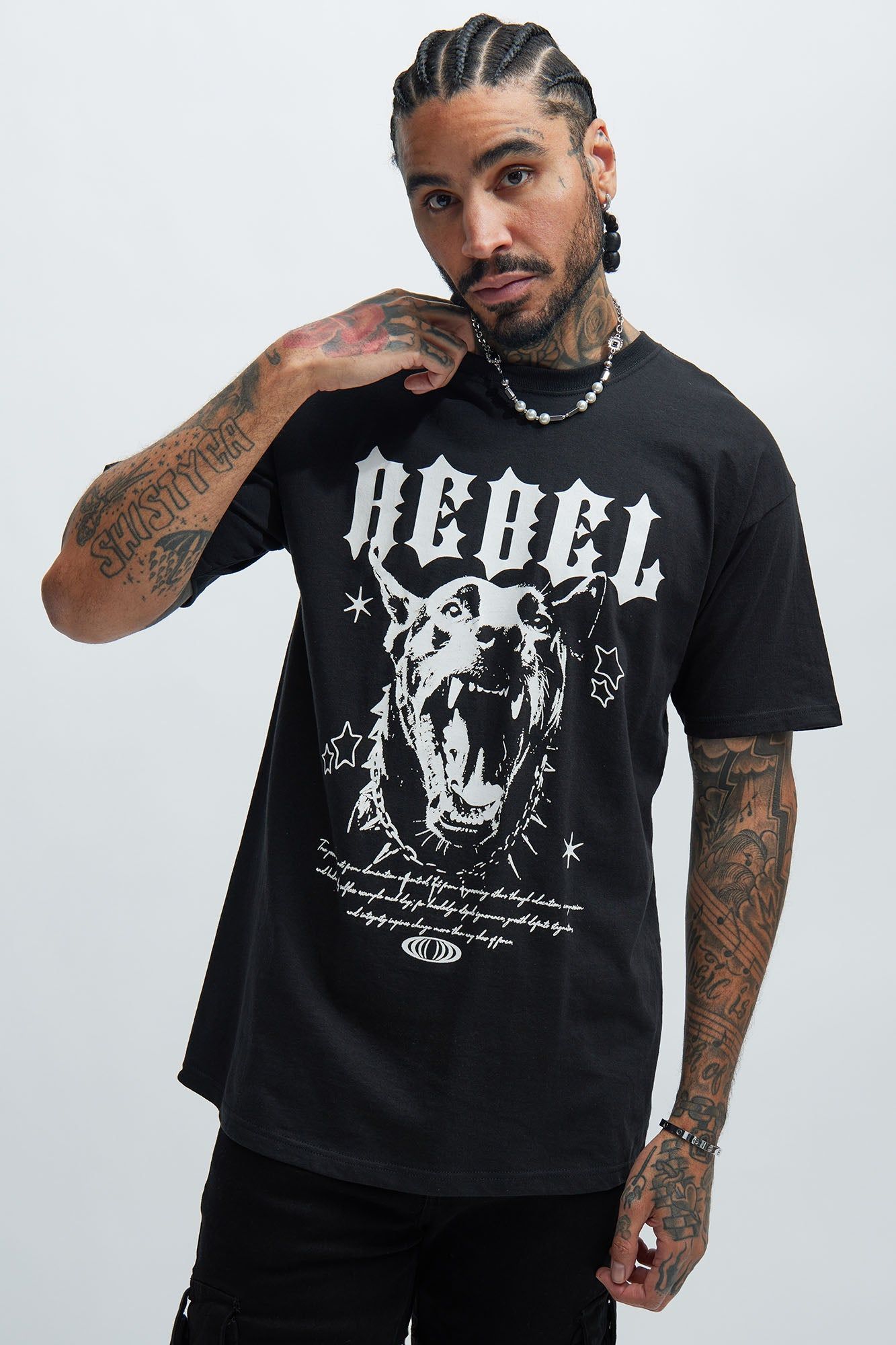 Rebel To Prevail Short Sleeve Tee - Black sold by Fashion Nova product image thumbnail 2