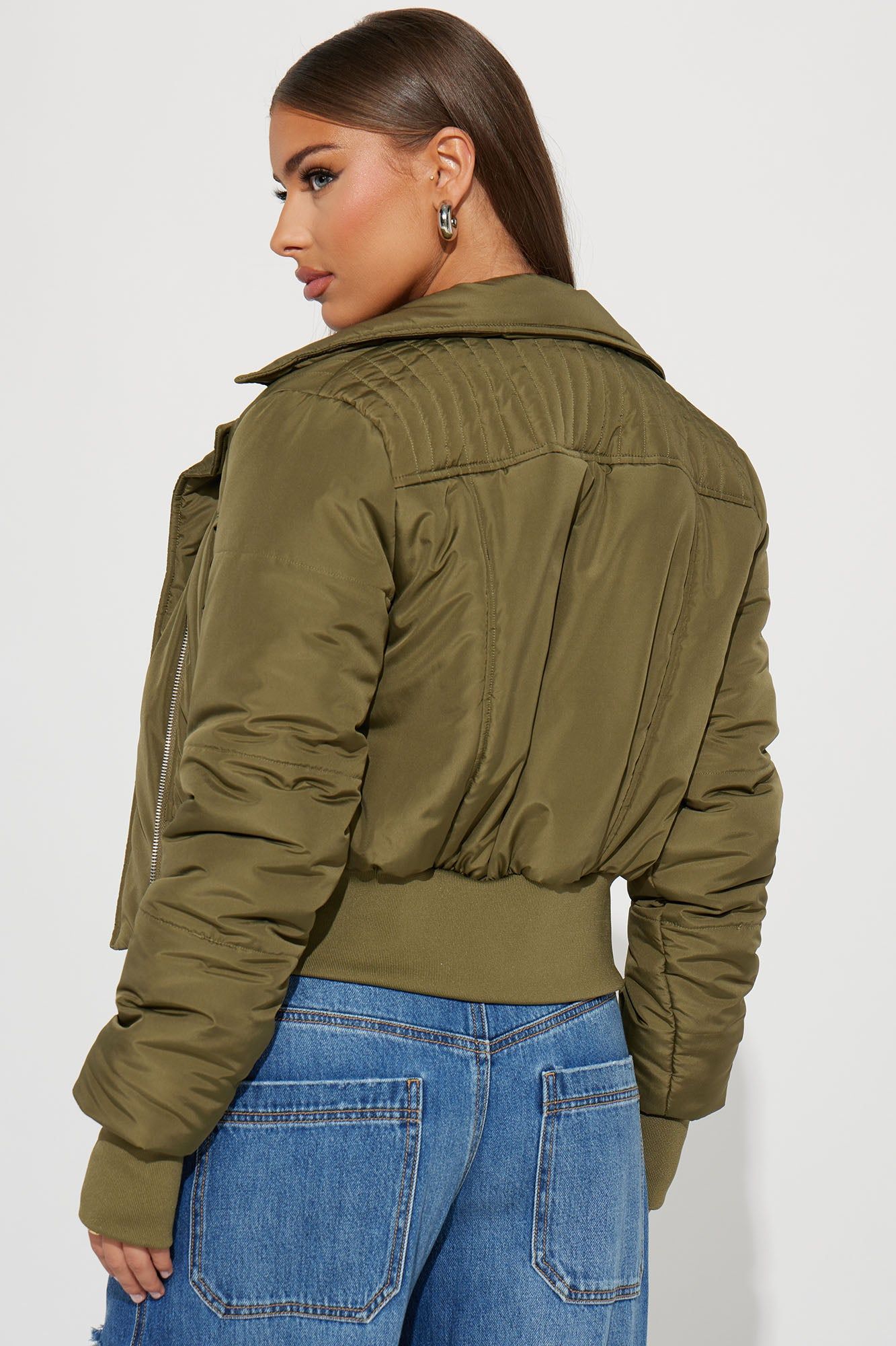 Sydney Street Puffer Jacket - Olive sold by Fashion Nova product image thumbnail 3