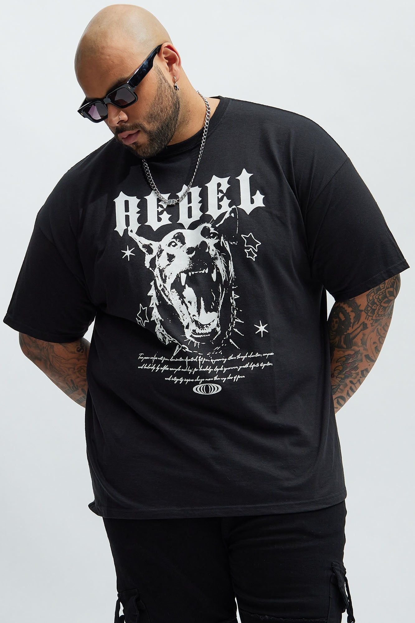 Rebel To Prevail Short Sleeve Tee - Black sold by Fashion Nova product image thumbnail 4