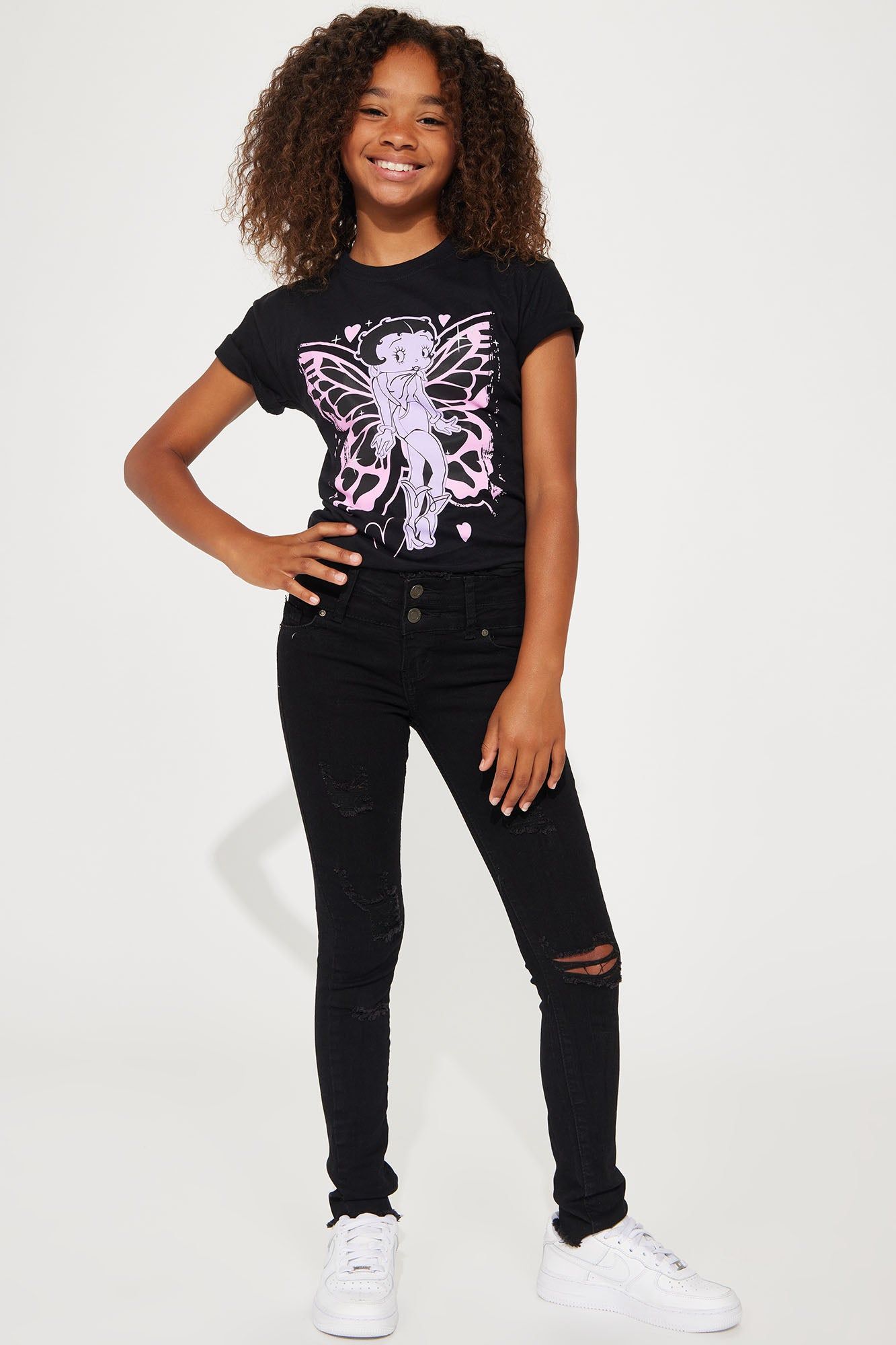 Mini Butterfly Betty Boop Short Sleeve Tee - Black sold by Fashion Nova product image thumbnail 2