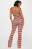 Side By Side Crochet Jumpsuit - Pink/combo sold by Fashion Nova