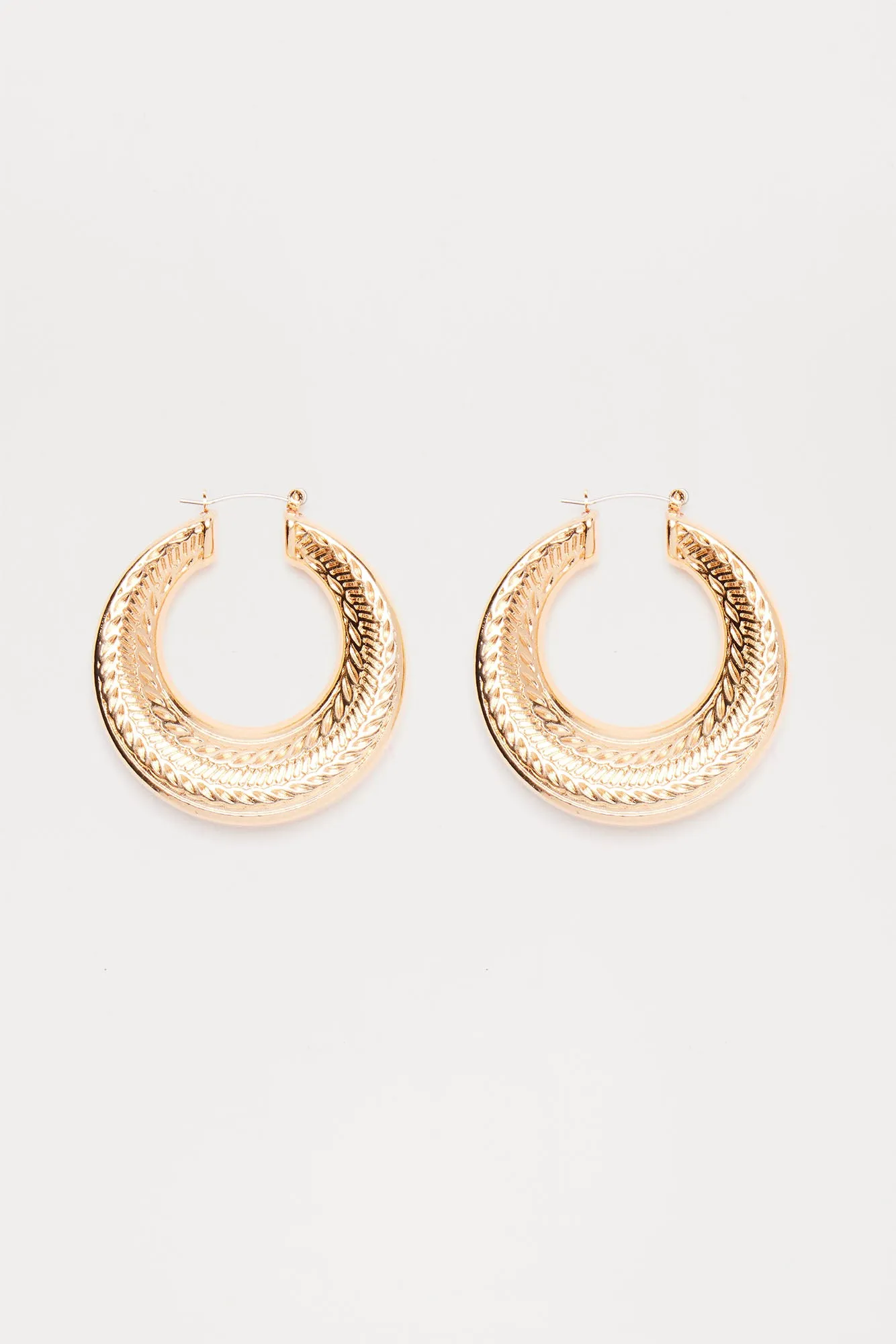 Borrowed Your Heart Hoop Earrings - Gold sold by Fashion Nova product image thumbnail 3