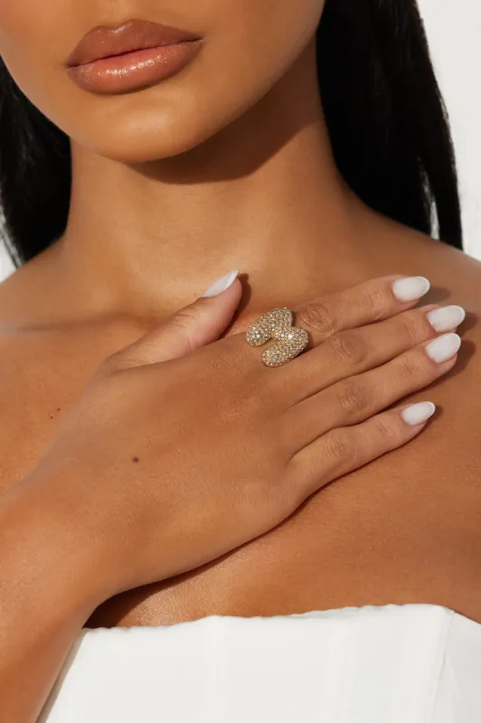 Bubble Initial M Ring - Gold sold by Fashion Nova