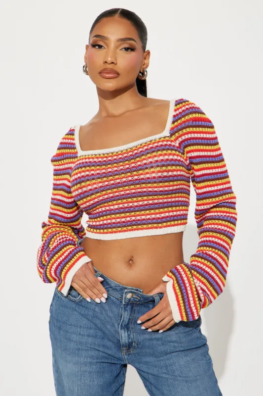 Missy Striped Sweater - Multi Color sold by Fashion Nova