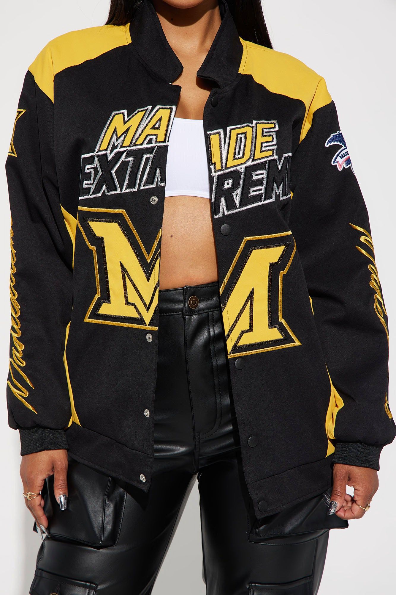 Made Extreme Racing Jacket - Yellow/combo sold by Fashion Nova product image thumbnail 3