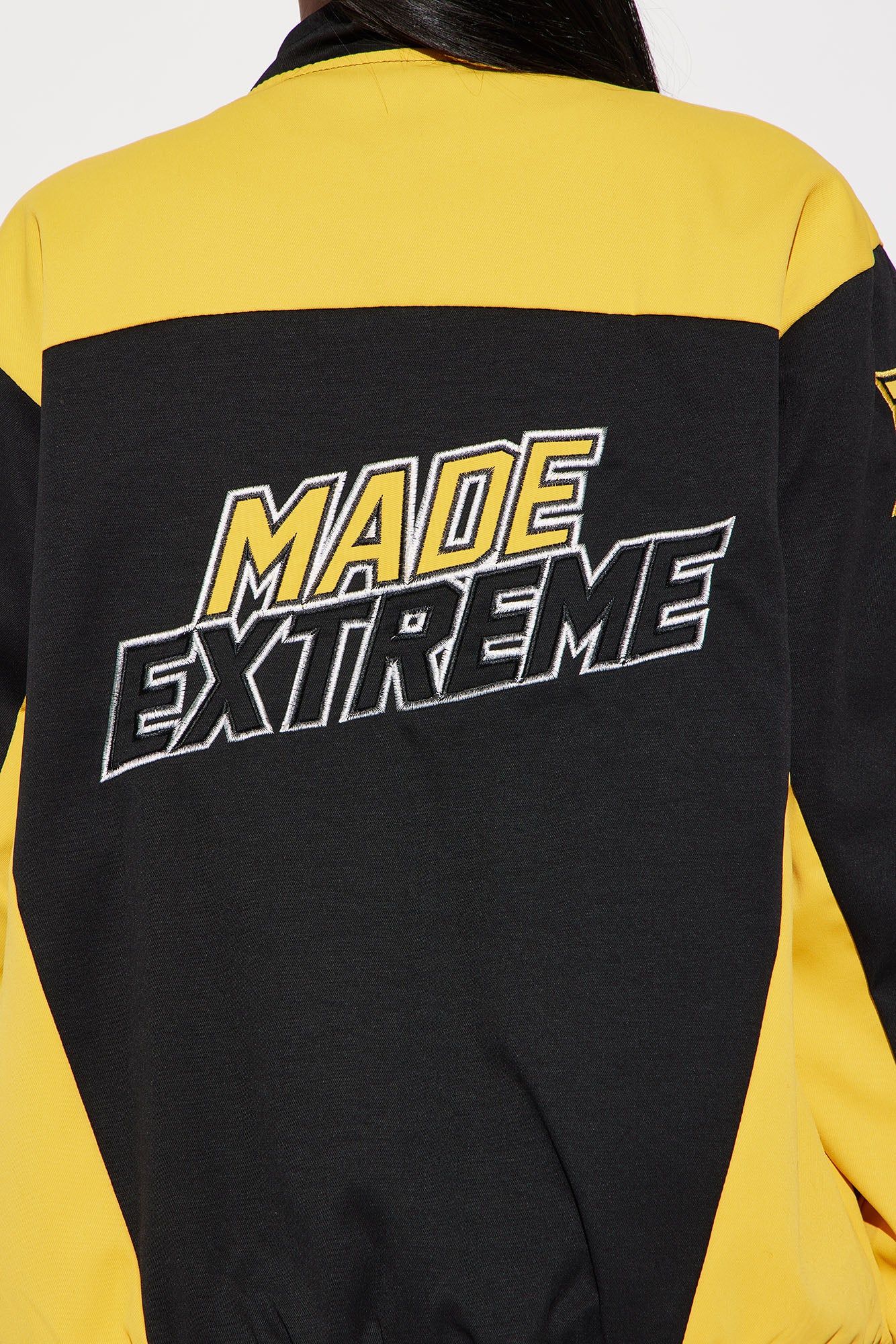Made Extreme Racing Jacket - Yellow/combo sold by Fashion Nova product image thumbnail 5