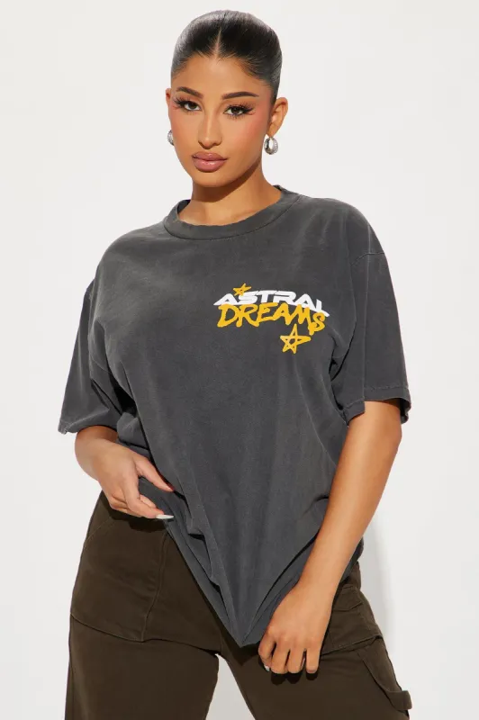 Astral Dream Vintage Washed Tee - Black Wash sold by Fashion Nova