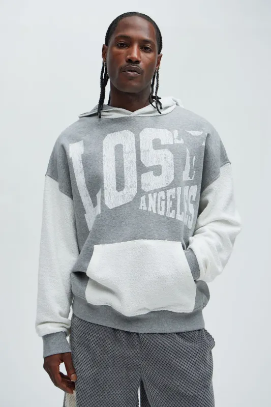 Lost Angeles Oversized Hoodie - Cream/combo sold by Fashion Nova