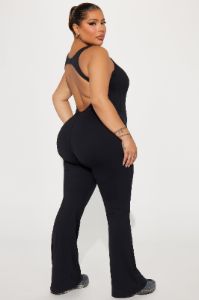 Let's Get It Active Jumpsuit - Black sold by Fashion Nova