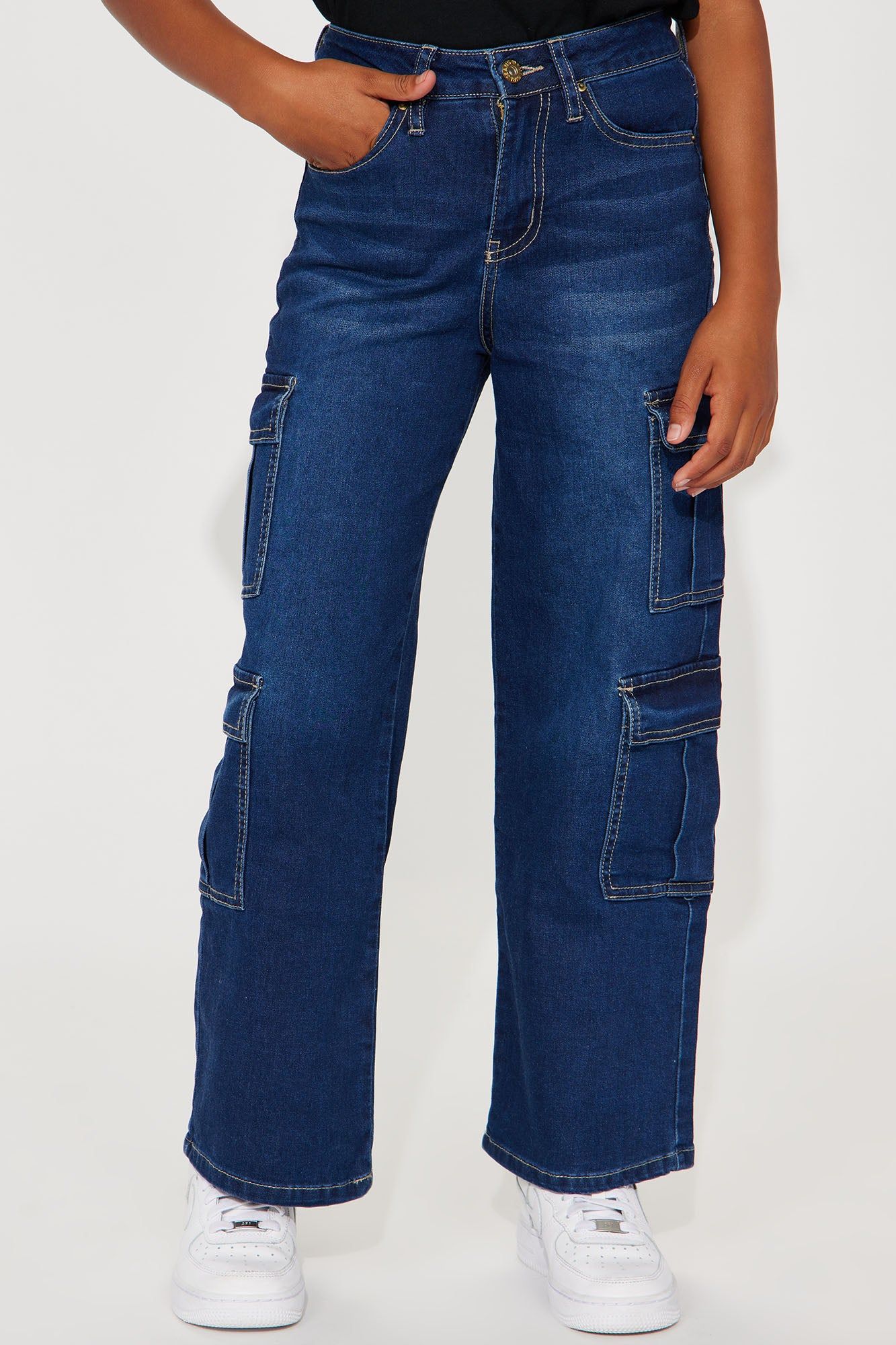 Mini Pocket Me Wide Leg Denim Cargo - Dark Wash sold by Fashion Nova product image thumbnail 2