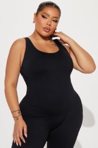 Let's Get It Active Jumpsuit - Black sold by Fashion Nova