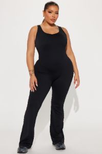 Let's Get It Active Jumpsuit - Black sold by Fashion Nova